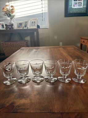 vintage Grumman aviation drinking glasses